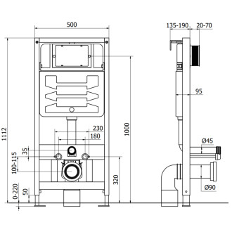 Předstěnová instalace Mexen Fenix Slim s WC Rico a sedátkem S-F, šedá matná 61030724071