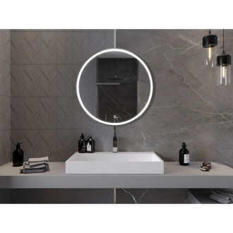 Mexen Gobi osvětlené koupelnové zrcadlo, kulaté 80 cm, LED 6000K, 9801-080-080-611-00