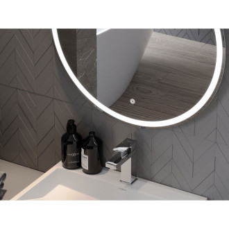 Mexen Gobi osvětlené koupelnové zrcadlo, kulaté 80 cm, LED 6000K, 9801-080-080-611-00