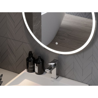 Mexen Gobi osvětlené koupelnové zrcadlo, kulaté 90 cm, LED 6000K, 9801-090-090-611-00