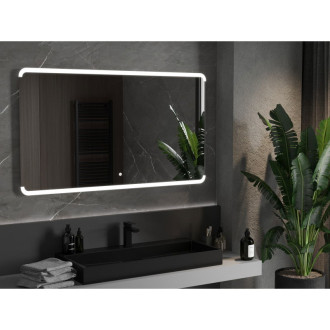 Mexen Nida osvětlené koupelnové zrcadlo 140x80 cm, LED 6000K, 9806-140-080-611-00