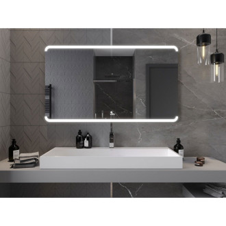 Mexen Nida osvětlené koupelnové zrcadlo 140x80 cm, LED 6000K, 9806-140-080-611-00