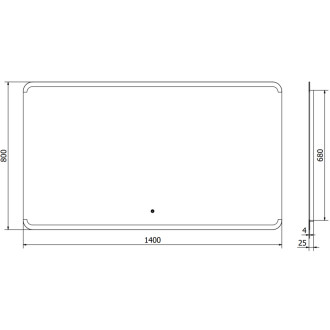 Mexen Nida osvětlené koupelnové zrcadlo 140x80 cm, LED 6000K, 9806-140-080-611-00