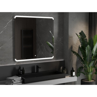 Mexen Nida osvětlené koupelnové zrcadlo 100x100 cm, LED 6000K, 9806-100-100-611-00