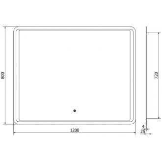 Mexen Zusa osvětlené koupelnové zrcadlo 120x80 cm, LED 6000K, 9808-120-080-611-00
