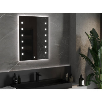 Mexen Ner osvětlené koupelnové zrcadlo 60x80 cm, LED 6000K, 9809-060-080-611-00