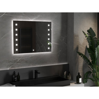 Mexen Ner osvětlené koupelnové zrcadlo 80x60 cm, LED 6000K, 9809-080-060-611-00