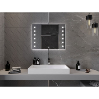 Mexen Ner osvětlené koupelnové zrcadlo 80x60 cm, LED 6000K, 9809-080-060-611-00