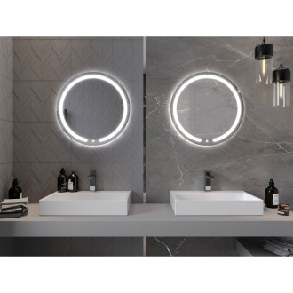 Osvětlené koupelnové zrcadlo Mexen Rose, kulaté 60 cm, LED 6000K, 9810-060-060-611-00