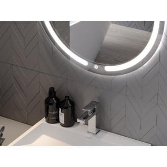 Osvětlené koupelnové zrcadlo Mexen Rose, kulaté 90 cm, LED 6000K, 9810-090-090-611-00
