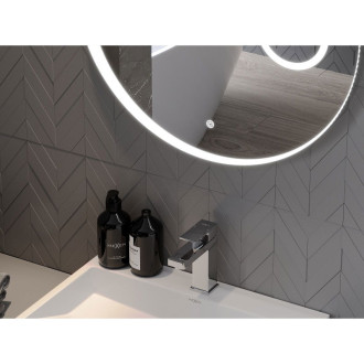 Mexen Ella zrcadlo s kosmetickým zrcátkem, kulaté 70 cm, LED 6000K, 9811-070-070-611-00