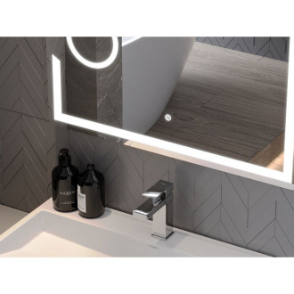Mexen ONYX osvětlené zrcadlo s kosmetickým zrcátkem 80x60, LED 6000K 9813-080-060-611-00