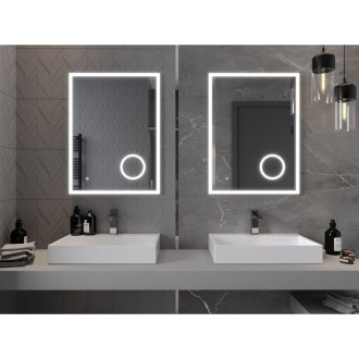 Mexen Kala koupelnové zrcadlo s kosmetickým zrcátkem 60x80, LED 6000K, 9820-060-080-611-00