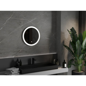 Mexen Oro osvětlené koupelnové zrcadlo, kulaté 50 cm, LED 6000K, 9824-050-050-611-00