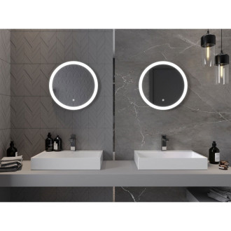 Mexen Oro osvětlené koupelnové zrcadlo, kulaté 50 cm, LED 6000K, 9824-050-050-611-00