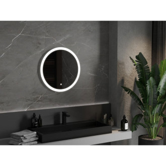 Osvětlené koupelnové zrcadlo Mexen Oro, kulaté 60 cm, LED 6000K, 9824-060-060-611-00