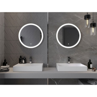 Osvětlené koupelnové zrcadlo Mexen Oro, kulaté 60 cm, LED 6000K, 9824-060-060-611-00