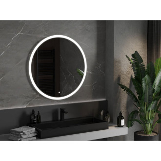 Osvětlené koupelnové zrcadlo Mexen Oro, kulaté 90 cm, LED 6000K, 9824-090-090-611-00