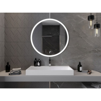 Osvětlené koupelnové zrcadlo Mexen Oro, kulaté 90 cm, LED 6000K, 9824-090-090-611-00