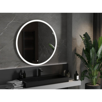 Osvětlené koupelnové zrcadlo Mexen Oro, kulaté 100 cm, LED 6000K, 9824-100-100-611-00