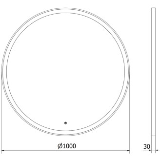 Mexen Esso koupelnové zrcadlo, kulaté 100 cm, LED 6000K, zlatý rám 9825-100-100-611-50