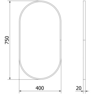 Mexen Loft oválné koupelnové zrcadlo 75 x 40 cm, zlatý rám - 9851-075-040-000-50