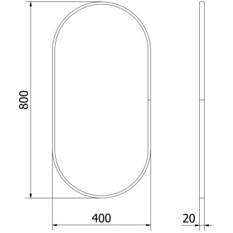 Mexen Loft oválné koupelnové zrcadlo 80 x 40 cm, zlatý rám - 9851-080-040-000-50