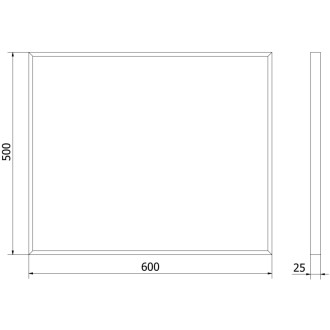 Mexen Loft obdélníkové koupelnové zrcadlo 60 x 50 cm, zlatý rám - 9852-060-050-000-50
