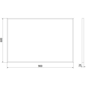 Mexen Loft obdélníkové koupelnové zrcadlo 90 x 60 cm, zlatý rám - 9852-090-060-000-50