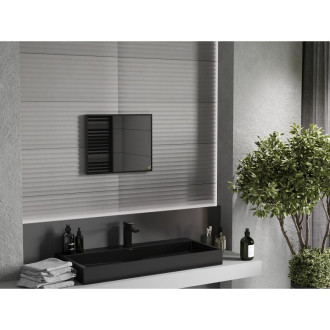 Mexen Loft obdélníkové koupelnové zrcadlo 50 x 40 cm, černý rám - 9852-050-040-000-70