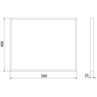 Mexen Loft obdélníkové koupelnové zrcadlo 50 x 40 cm, černý rám - 9852-050-040-000-70