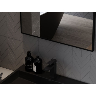 Mexen Loft obdélníkové koupelnové zrcadlo 60 x 40 cm, černý rám - 9852-060-040-000-70
