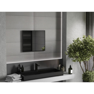 Mexen Loft obdélníkové koupelnové zrcadlo 60 x 50 cm, černý rám - 9852-060-050-000-70