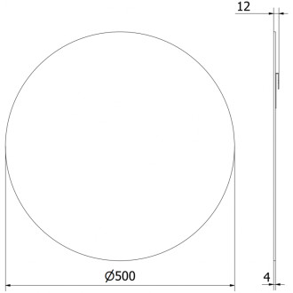 Kulaté koupelnové zrcadlo Mexen Alto 50 cm - 9853-050-050-000-00