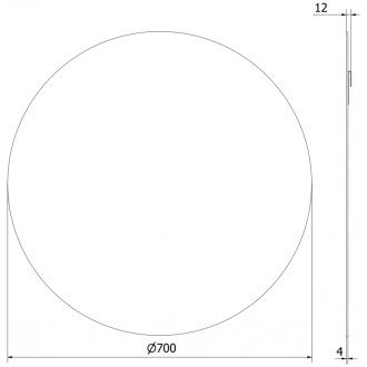 Kulaté koupelnové zrcadlo Mexen Alto 70 cm - 9853-070-070-000-00