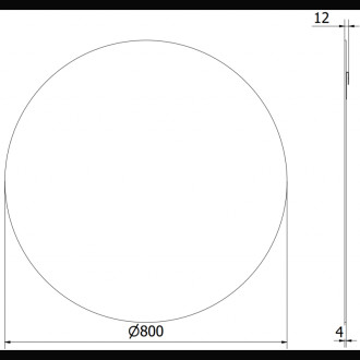 Kulaté koupelnové zrcadlo Mexen Alto 80 cm - 9853-080-080-000-00