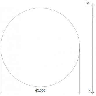 Kulaté koupelnové zrcadlo Mexen Alto 100 cm - 9853-100-100-000-00