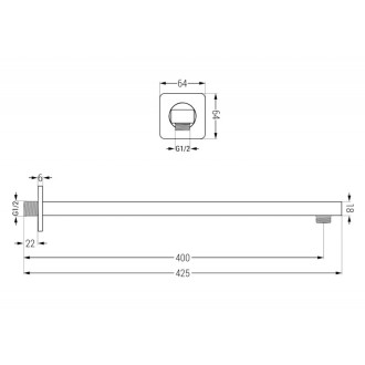 Mexen Cube DR02 podomítkový sprchový set s dešťovou sprchou 25cm, růž.zlato 77502DR0225-60
