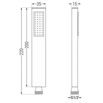 Mexen Cube DR02 podomítkový sprchový set s dešťovou sprchou 25cm, růž.zlato 77502DR0225-60