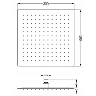 Sada podomítkové vany a sprchy Mexen Cube DR02 s 25 cm, růžové zlato 77503DR0225-60