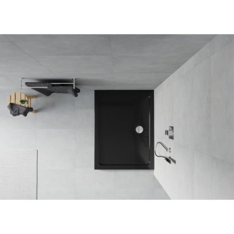 Mexen FLAT Sprchová vanička obdélníková 80x130x5 cm, černá 40708013