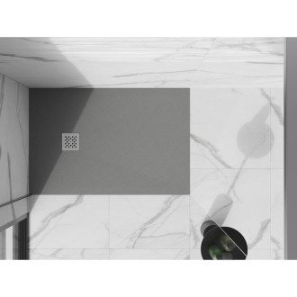 Mexen STONE+ sprchová vanička, obdélníková 90x100x2,5 cm, šedo-beton 44619010