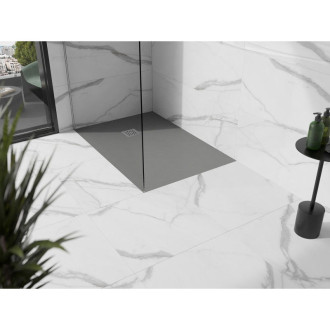 Mexen STONE+ sprchová vanička, obdélníková 90x130x3 cm, šedý beton 44619013