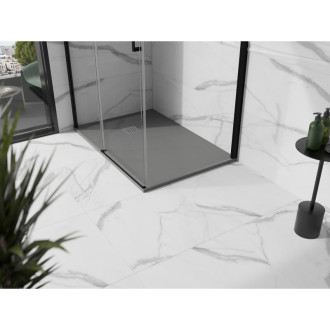 Mexen STONE+ sprchová vanička, obdélníková 90x130x3 cm, šedý beton 44619013