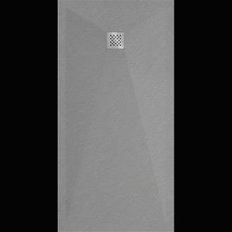 Mexen STONE+ sprchová vanička, obdélníková 90x160x3 cm, šedý beton 44619016