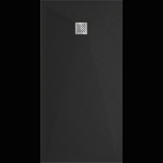 Mexen STONE+ sprchová vanička, obdélníková 70x160x2,5 cm, černá 44707016
