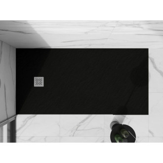 Mexen STONE+ sprchová vanička, obdélníková 70x180x2,5 cm, černá 44707018