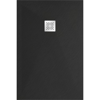 Mexen STONE+ sprchová vanička, obdélníková 80x140x2,5 cm, černá 44708014