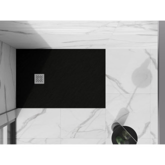 Mexen STONE+ sprchová vanička, obdélníková 90x130x3 cm, černá 44709013