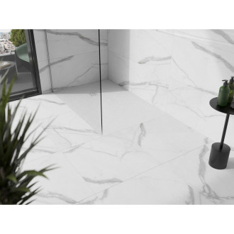 Mexen Stone+ obdélníková kompozitová vanička 120x70 cm, bílá, bílý kryt 44107012-W
